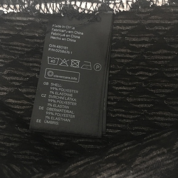 NWT Black and White H&M Pattern Pencil Skirt - Picture 3 of 4